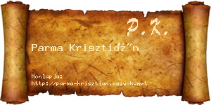Parma Krisztián névjegykártya